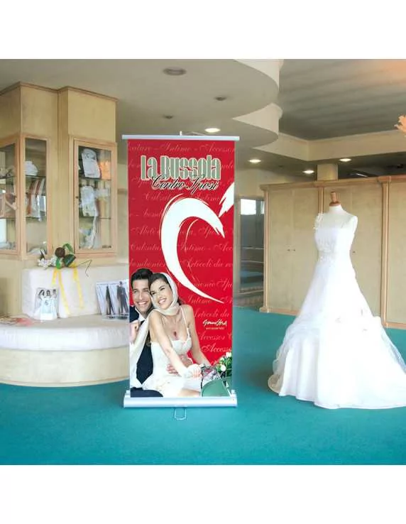 roll up bifacciale per stand