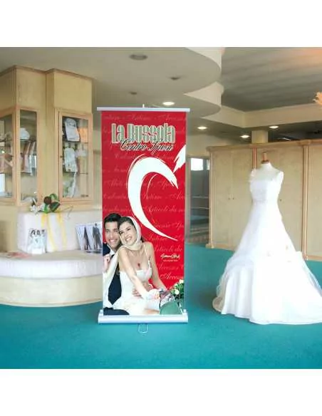 roll up bifacciale per stand