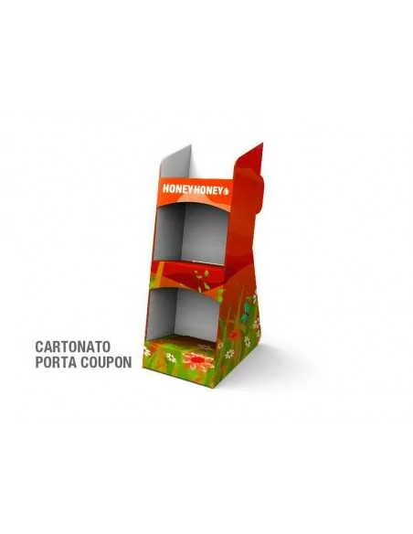 Espositore in cartone porta coupon