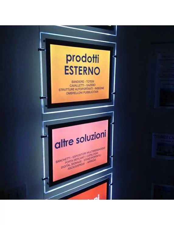 Multi-poster display with LED Multi-poster display with LED