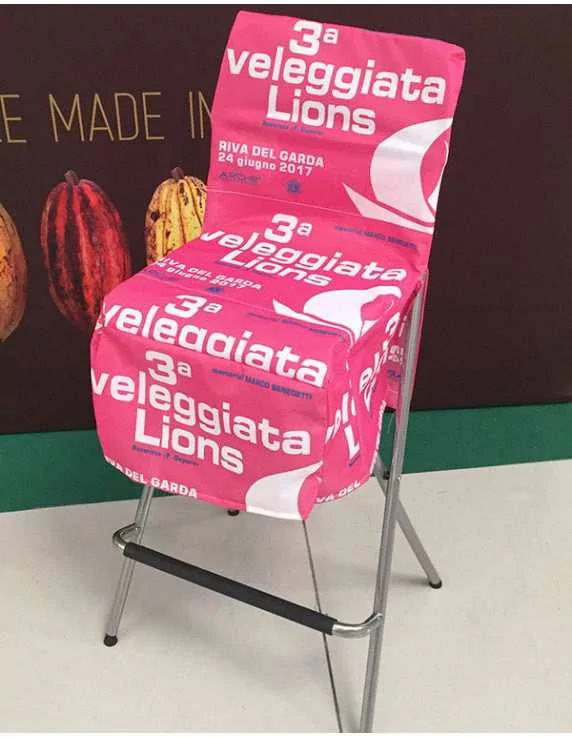 Foldable stool with custom cover Foldable stool with custom cover