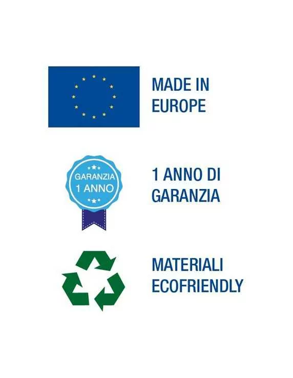 Made in Europe 1 year warranty Ecofriendly Made in Europe 1 year warranty Ecofriendly