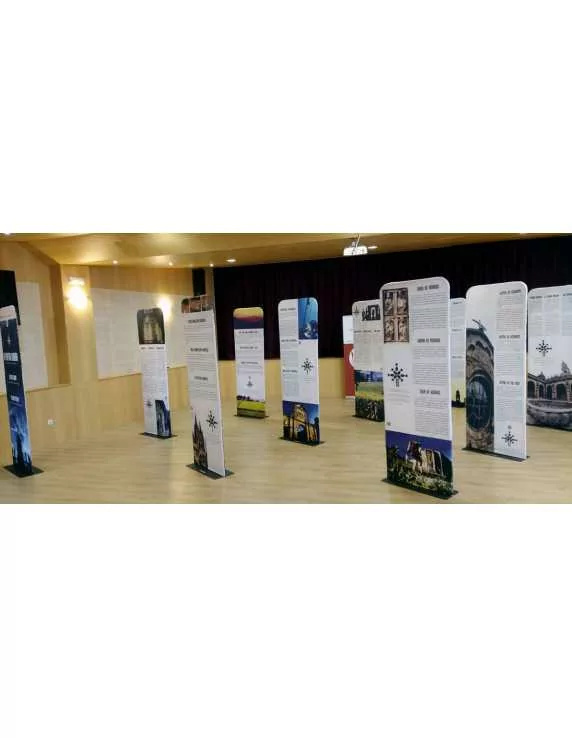 totem with fabric print