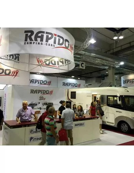 Circular hanging sign for trade shows Circular hanging sign for trade shows