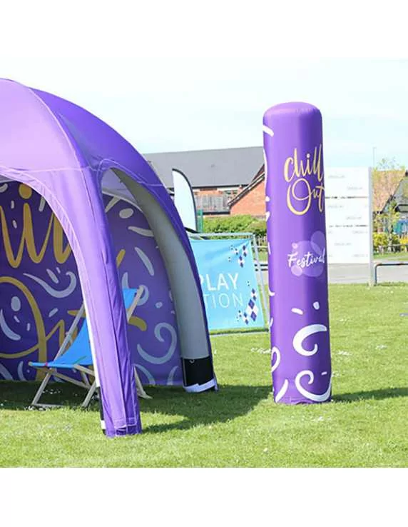 Inflatable totem with fabric print Inflatable totem with fabric print