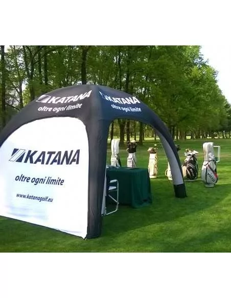 Inflatable gazebo with custom walls Inflatable gazebo with custom walls