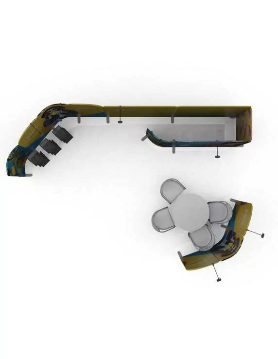View from above rendered stand View from above rendered stand