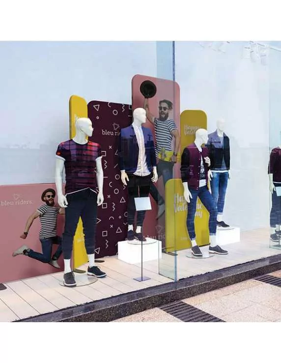 Magnetic displays for window store Magnetic displays for window store