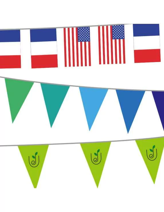 Customized row of flags