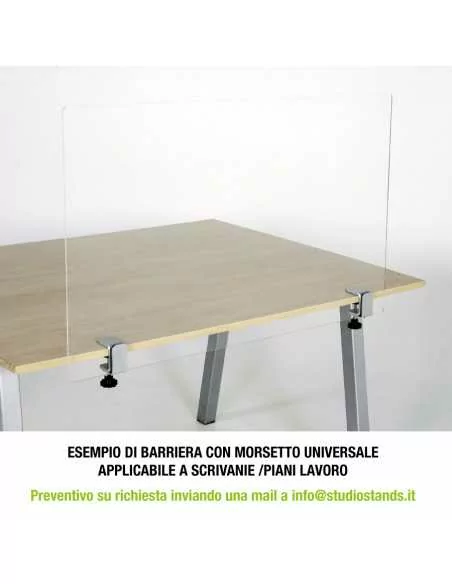 morsetti universali per barriera plex da banco