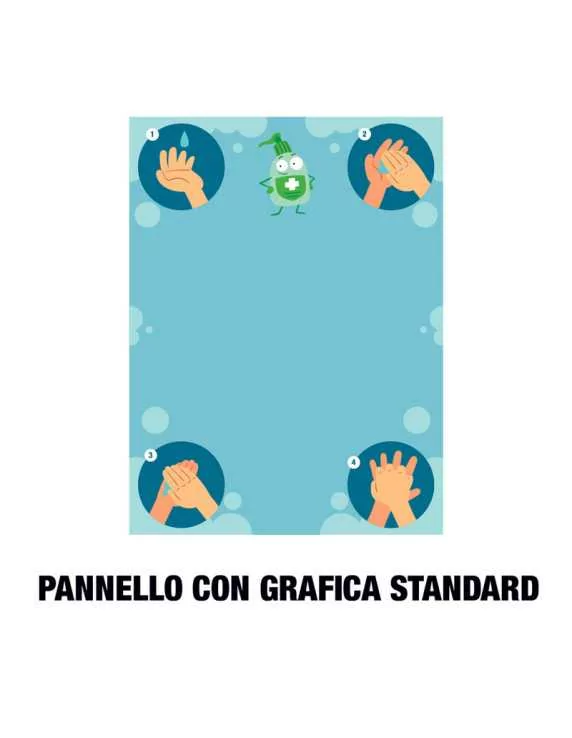 pannello personalizzato per dispenser gel