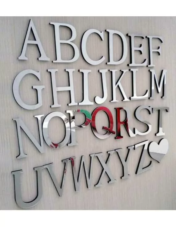 lettere sagomate 3d a specchio