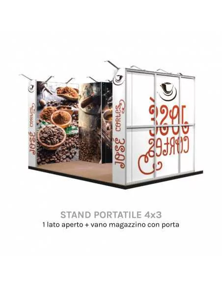 stand with fabric print