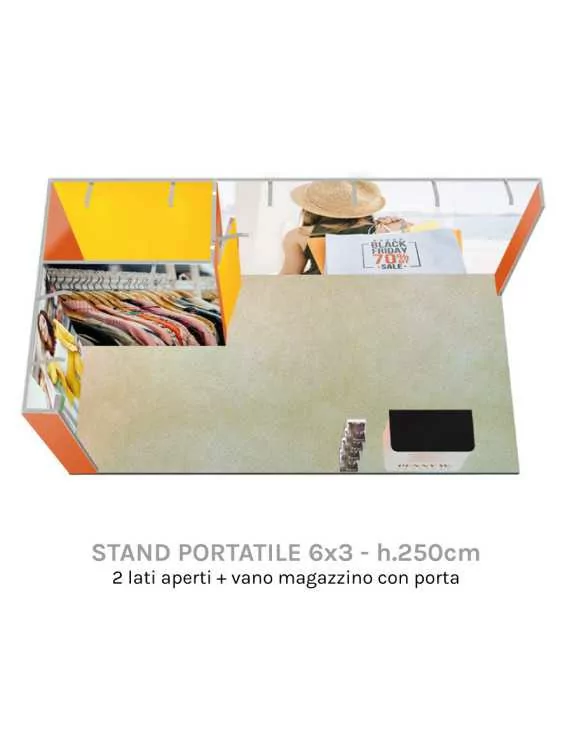 Stand portatile 6x3 fieristici trasportabili - Studio Stands