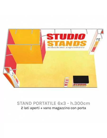 Stand portatile 6x3 fieristici trasportabili - Studio Stands