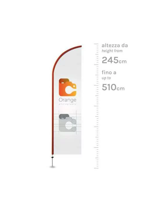 Fin advertising flag sizes