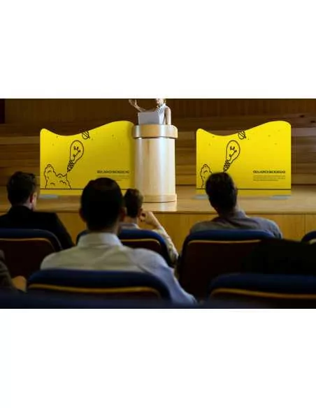 pannello rigido sagomato abbinato a piedistalli jolly pannello rigido sagomato abbinato a piedistalli jolly