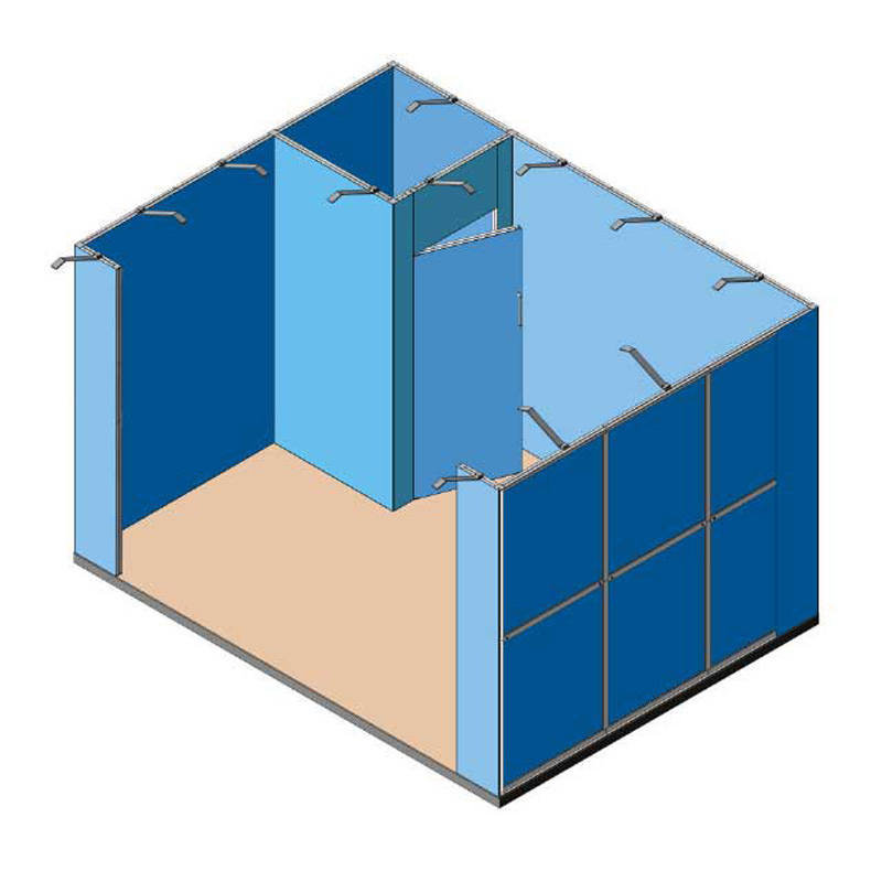 Stand 4x3 - 1 lato aperto con magazzino - render stampe