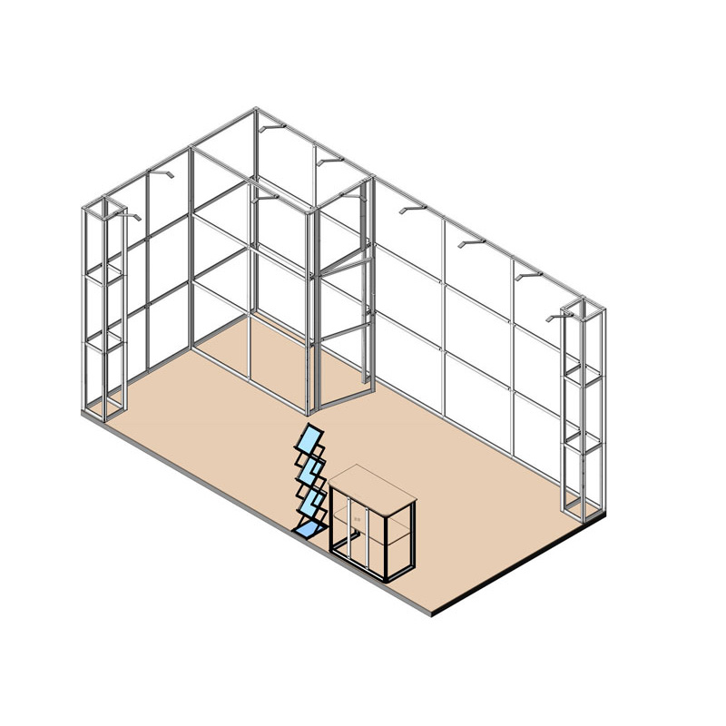 Stand portatile 3x2 con 2 lati aperti