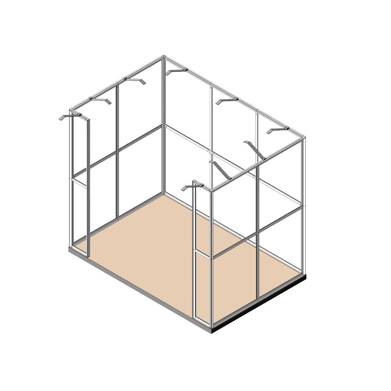 Stand 3x3 - 1 lato aperto - side view