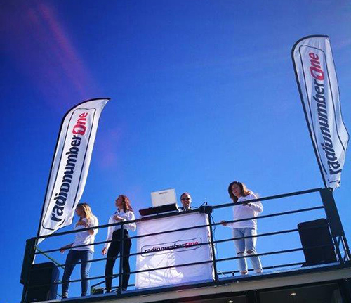 Bandiere a vela per eventi outdoor