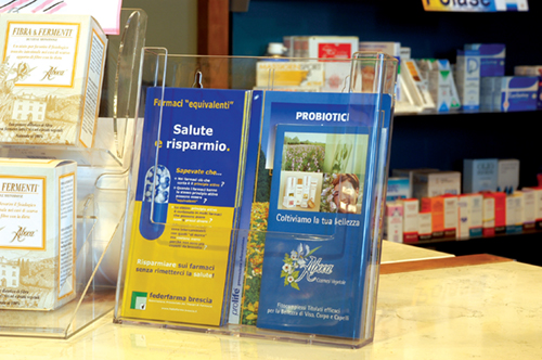 Espositore da banco in plexiglass