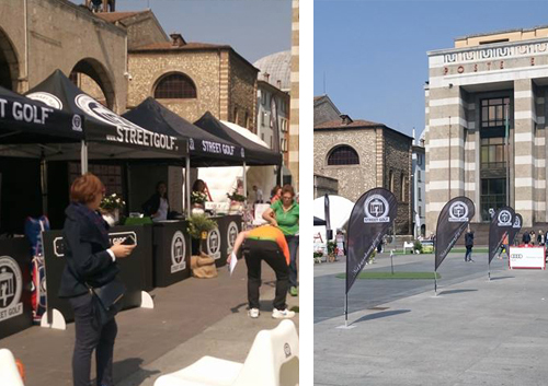 Espositori pubblicitari Street Golf a Brescia