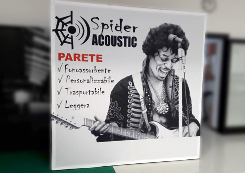 Parete fonoassorbente personalizzata