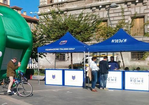 Gazebo per manifestazioni sportive all'aperto