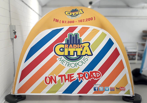 Gazebo Gonfiabile per stazione radiofonica