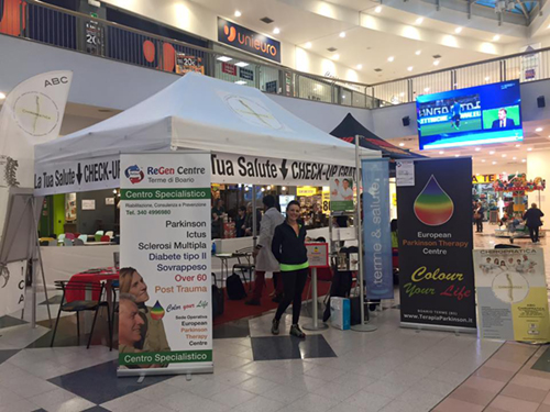 Gazebo per stand promozionali in centri commerciali