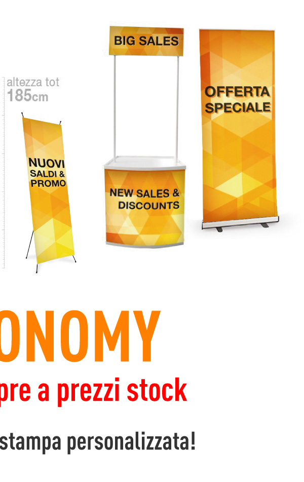 kit economy completi di struttura e stampa