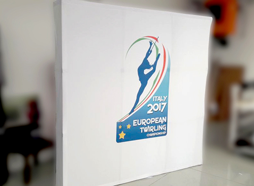 Fondale grafico per la promozione di eventi sportivi