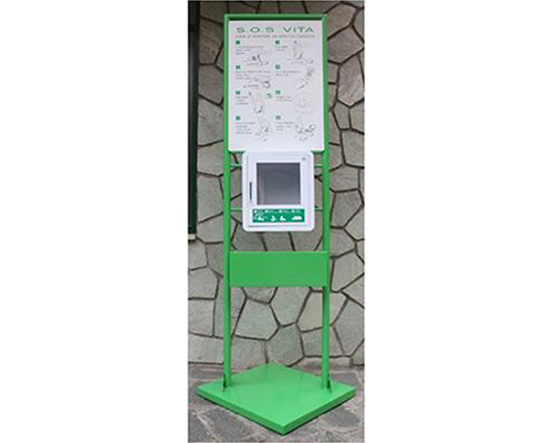 Struttura totemica per defibrillatore