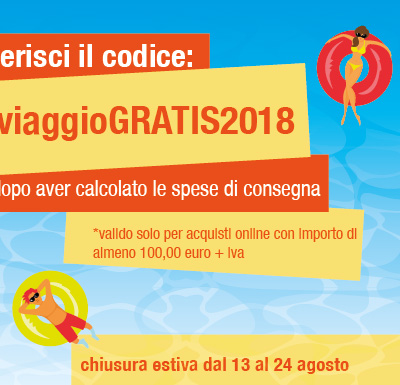 inserisci il codice per ottenere le spese di consegna gratuite