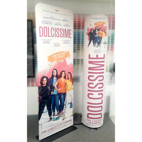 Totem Soft e Gonfiabile con stampa tessuto