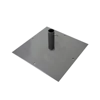 base quadrata in metallo per bandiere